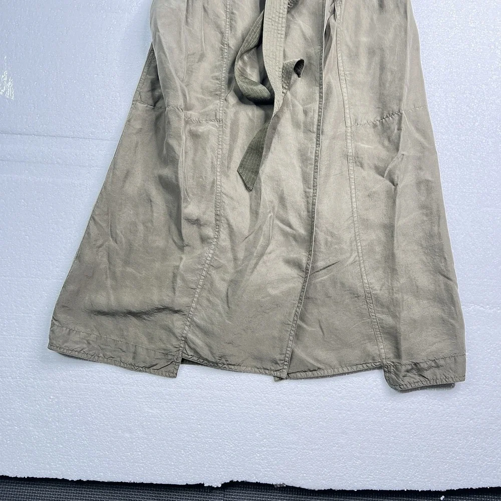 Rag & Bone New York‎ Women Sleeveless Trench Dress Olive Green Belted Utility Sm